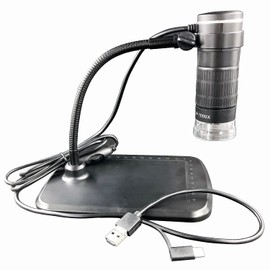 YRO Digital Microscope USB Microscope Stand, Dimmable, Magnifier, LED Lighting, Easy Connect, PC Smartphone (USB Connection)