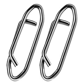 9KM DWLIFE Power Fishing Clips 50Pcs Stainless Steel Quick Change Connector,Link Split Rings Snaps for Lures Saltwater Freshwater(Size L#)