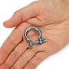 com-four® 10 x Round Shackles - Carabiner Shekel Small with