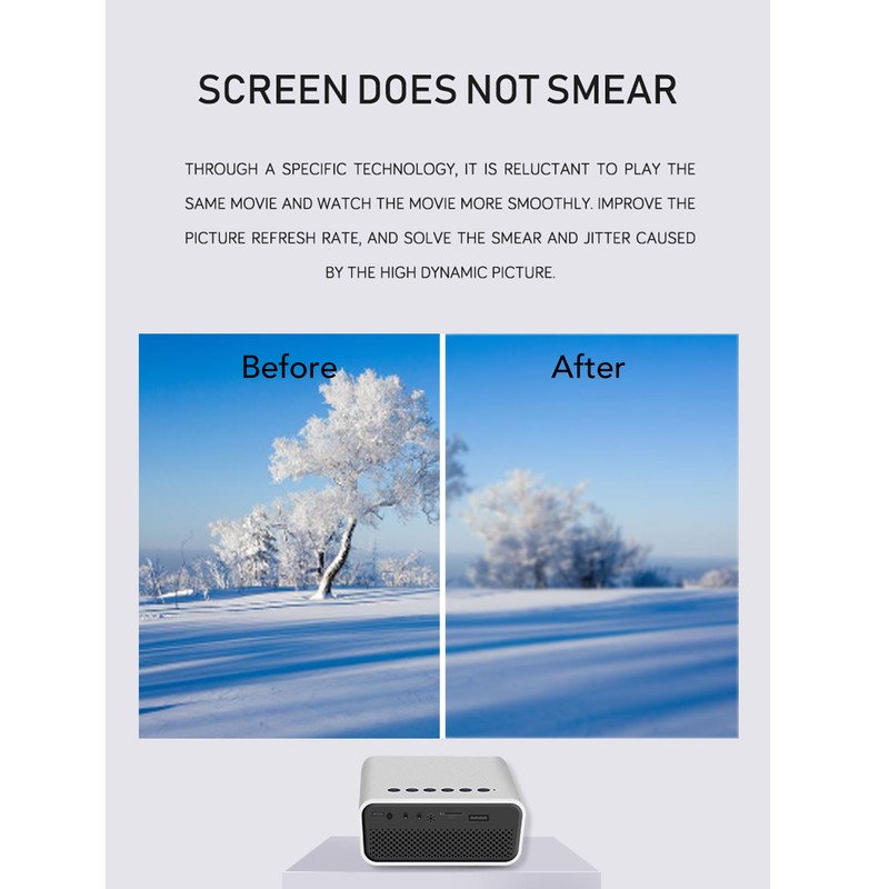 Mini Projector Multifunction HD 1080P WiFi Wireless Wired Screen Projection