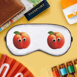 Azeeda 'Funny Peach Face' Sleep/Travel Eye Mask (EY00032335)