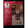 (Ship from USA) 5 LED Penguin w/ Candy Cane Yard