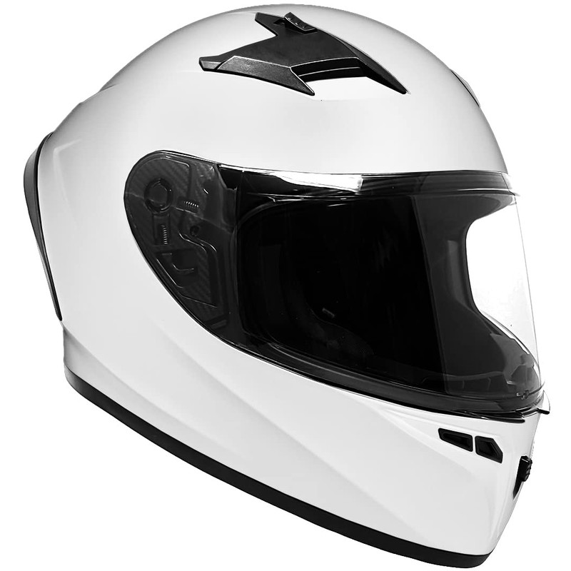 GDM Venom Motorcycle Helmet Full Face (Gloss White - Gold