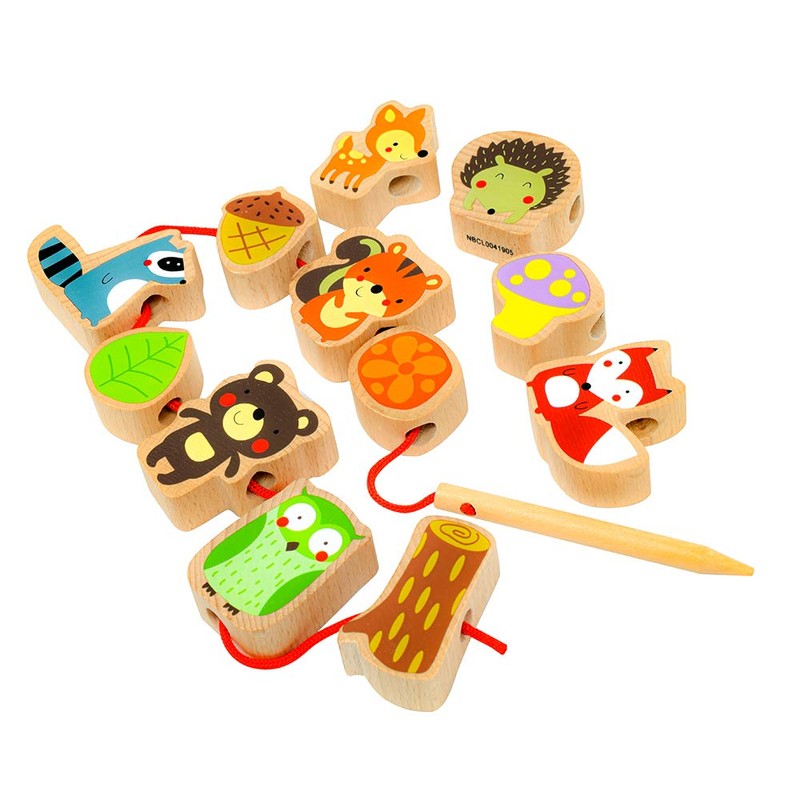 [ Classic World クラシックワールド フォレスト ビーズ ] 紐通し おもちゃ ひもとおし