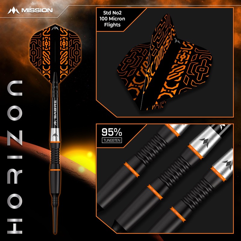 Mission Darts | Horizon | Soft Tip Darts | 95%