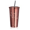 Rose Gold 16 oz Stainless Steel Double Wall Insulated Tumbler