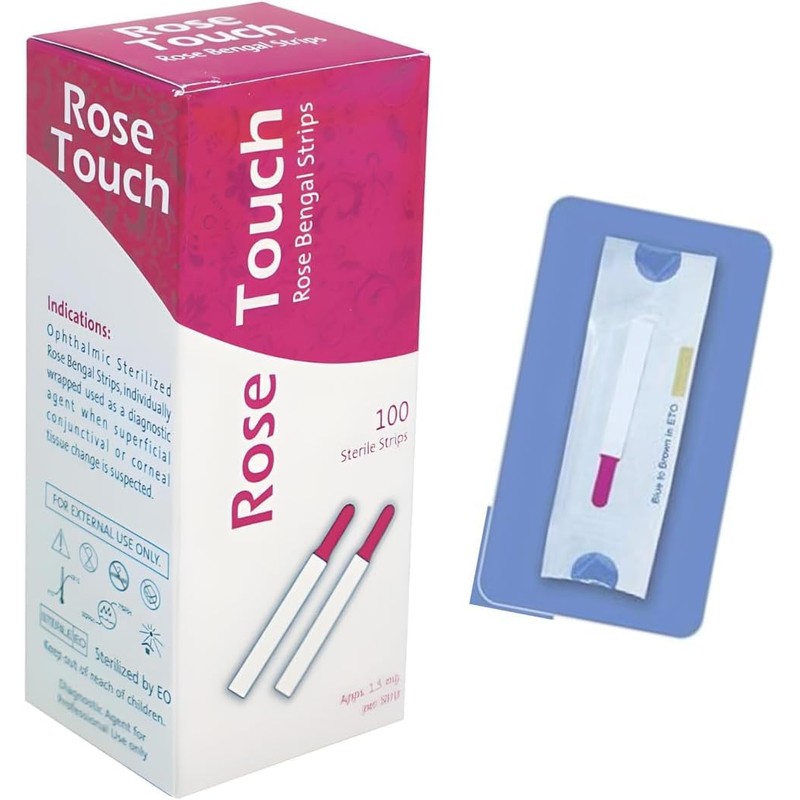 Ophthalmic Rose Touch (Rose Bengal Strips) - 100