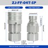 SINOCMP Flat Face Hydraulic Quick Connect Couplers/Couplings with Dust Caps