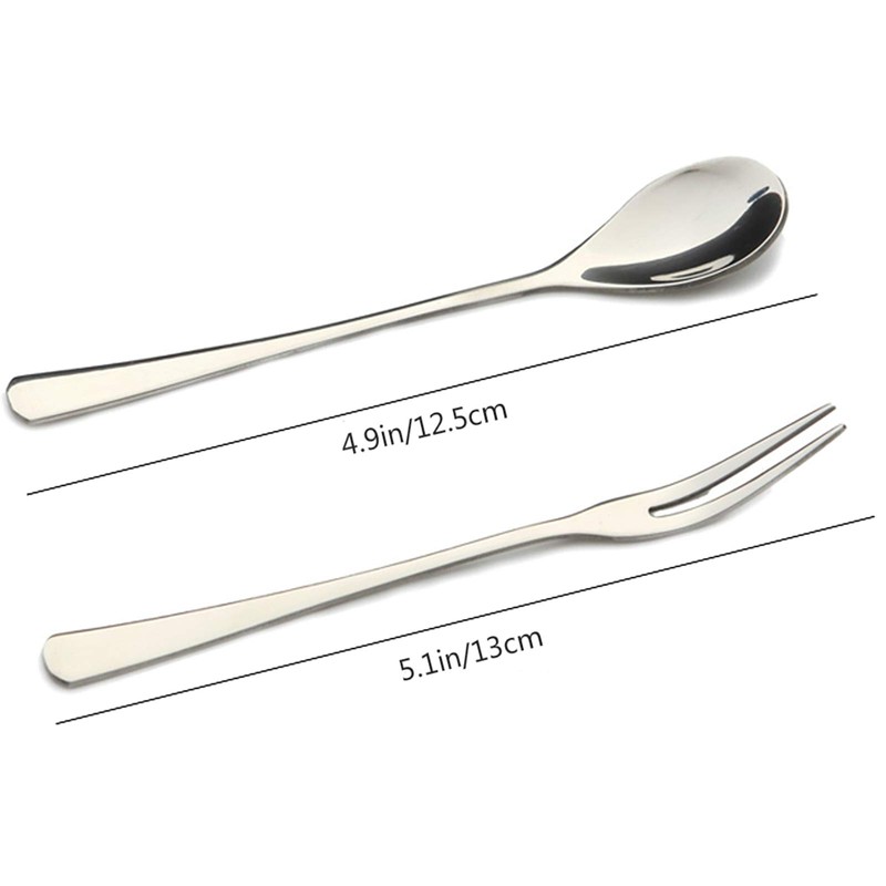 VANRA Teaspoon Set 4 PCS 4.9in Stainless Steel Coffee Spoon