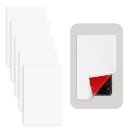 Rubber Bond Self-Adhesive Rubber Wall Outlet Cover Plate 5 Pack - Easy to Apply Peel & Stick Drywall Hole Patch - 5x3 Inch Screwless Blank Wall Plate Cover - Premium Rubber Wall Hole Cover (White)