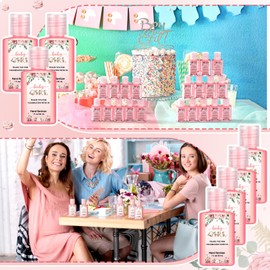 Gejoy 48 Pack Baby Shower Mini Hand Sanitizers Bulk Travel Size Hand Sanitizers Gifts for Baby Girl Shower Gender Reveal Party Favors