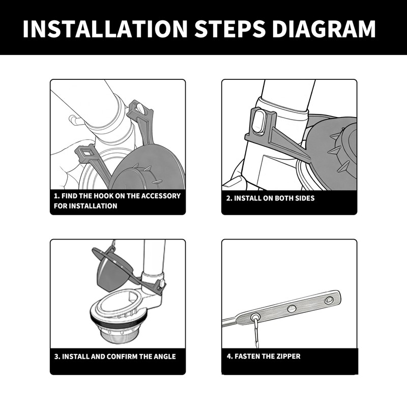 Universal 2-Inch Toilet Flapper Replacement Kit, Long-Lasting Silicone Seal Toilet