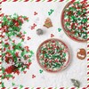 Qumenan 1600Pcs Christmas Tri-Shaped Beads Plastic Tri Beads Christmas Beads