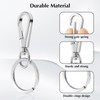 TIESOME Metal Keyring Carabiner Hook Clip, 4 Pieces Key Ring