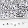 Melius Acrylic Letter Beads, 1450 Pcs 4x7mm Round Alphabet Beads