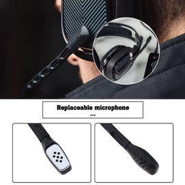 3.5 mm Headphone Microphone Compatible with Astro A40 TR Gaming Headset, Removable Microphone Arm with Windscreen, Foam Cover, Length 16 cm, Black