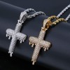 KMASAL LC8 Jewelry Unisex Hip Hop Micropave Simulated Diamond Iced
