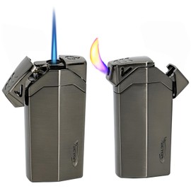Vector KGM Guardian Dual Soft Flame Pipe & Torch Cigar Lighter (Gunmetal)