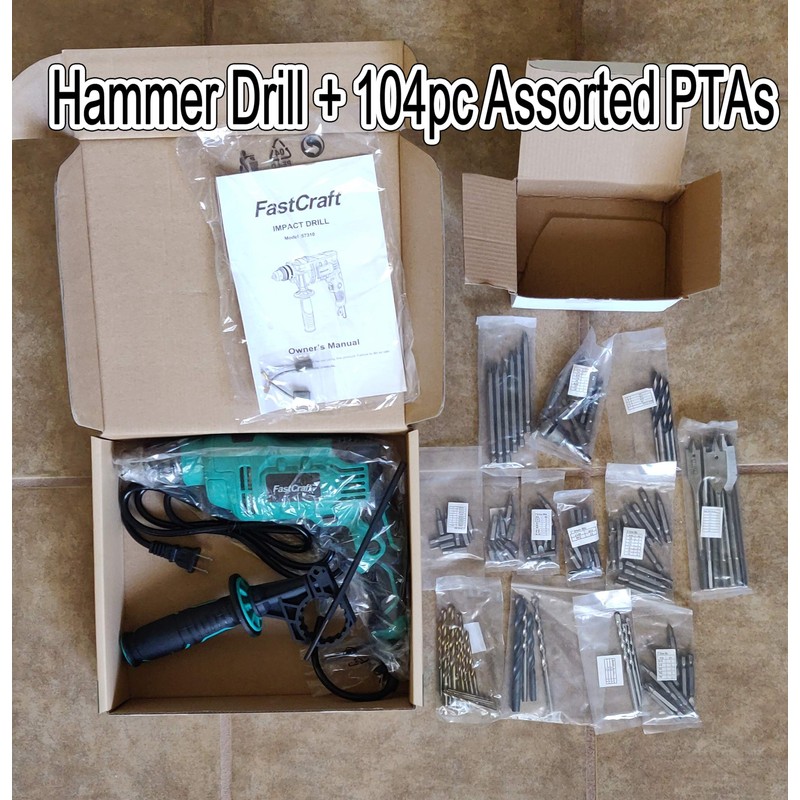 Impact Drill Driver 104pc Bit Set Perfect Holiday Gift Hammer