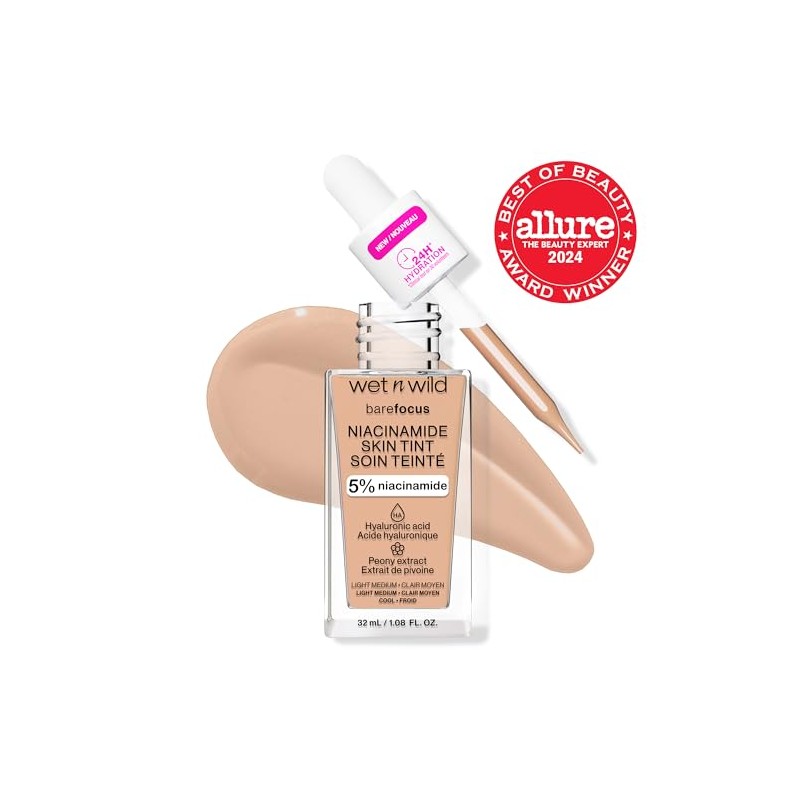BARE FOCUS NIACINAMIDE SKIN TINT (LIGHT MEDIUM) Base de Maquillaje