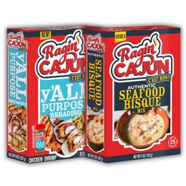 Ragin Cajun Seafood Bisque and y'All Purpose Breading Mix Combo