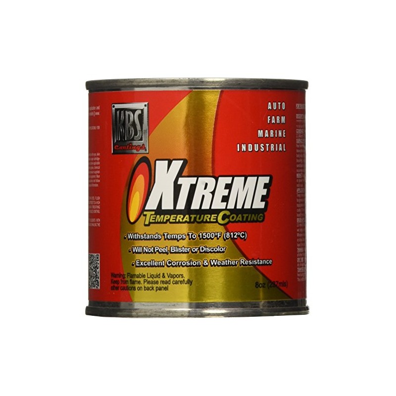 KBS Coatings 65202 Jet Black Xtreme Temperature Coating - 8