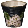 Mino Ware 131-1514 Chuhai Flower (Black)