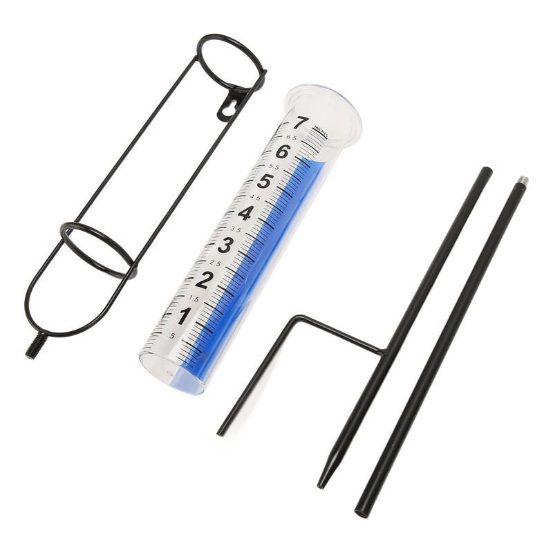 Rain Gauge 7 Inch Capacity Detachable Rain Measuring Gauge with