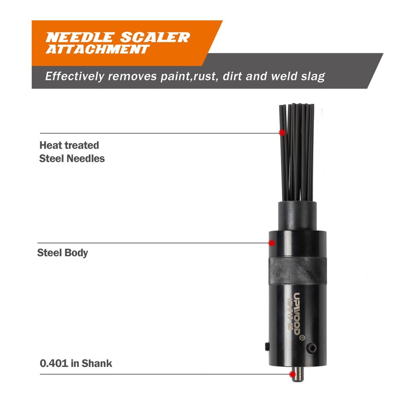 Needle Scaler Attachment, with 19pcs Needles, Screw On for Use