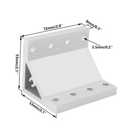 4PCS Strong Support Aluminum Profile Corner Bracket, Heavy Duty Corner Joint Connectors Corner Brace,TTZEZE 90 Degree Aluminum Extrusion Profile Inside Fastener (2080-8 Holes 53x53x72mm/2.1x2.1x2.8'')