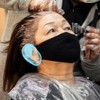 Coheali Par Protectores Auditivos Silicona Teñir Cabello Color Azul