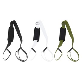 PATIKIL Carrying Beach Chair Straps, 3 Pack Adjustable Beach Chair Straps Shoulder Carrying Straps for Folding Chair Backpack, Black, White, Green