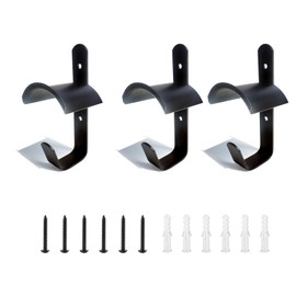 Ozzynods 3 Counts Horse Bridle Rack Bridle Hooks, Metal Bridle Bracket, Horse Tack Storage Room Trailer Stall Stable Barn Accessories, Wall Mounted Horse Bridle Hanger, Black Bridle Harness Holders