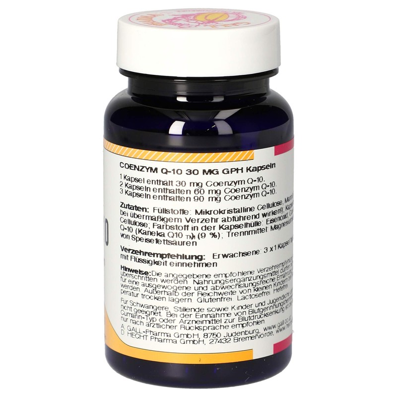 Gall Pharma Coenzyme Q-10 30 mg GPH Capsules, 60 Capsules