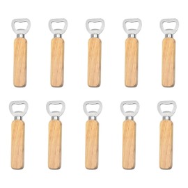 Eterspr Pack of 10 Wooden Bottle Openers, Simple Style Green Bottle Openers, Can be Used as a Cap Opener or Gift for Men