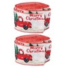 2pcs Christmas Decoration Ribbon Clear Vivid Pattern Durable Packaging Ribbon