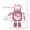 Diskary Robot Alarm Clock,Stainless Metal Non-Ticking Wake-up Clock with Flashing