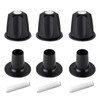 3 PCS Black Shower Knobs, Shower Knob Replacement Compatible with