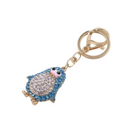 RARITYUS Cute Penguin Rhinestone Keychain Bling Crystal Car Bag Purse Charm Handbag Pendant Gift for Women Girls