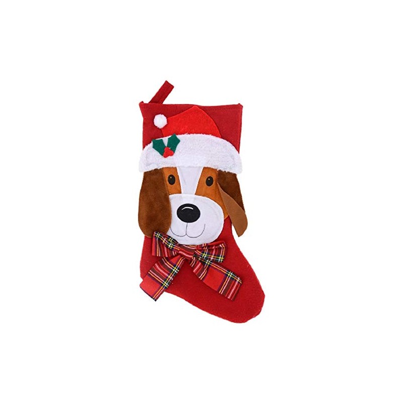 Christmas House 16.5" Pet Holiday Stocking Cat or Dog with