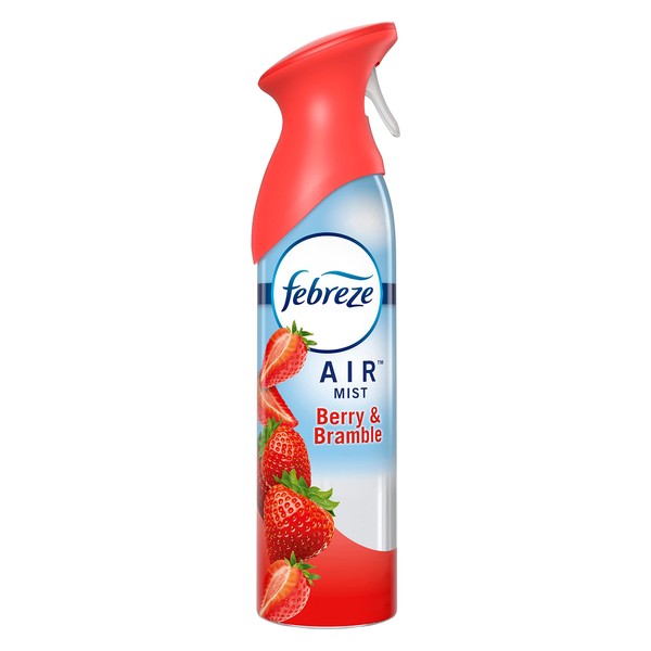 Febreze Air Freshener Spray, Berry & Bramble, Odor Eliminator for Strong Odor, 8.8 Ounce (Pack of 6)