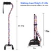 YOKABOZE Walking Cane for Women & Men, Folding Offset Quad