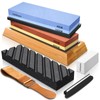 Intelitopia Complete Knife Sharpening Stone Set – Dual Grit Whetstone