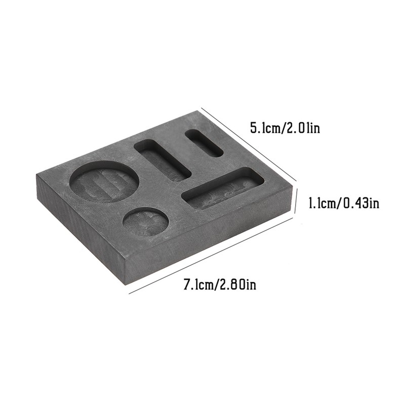 5 Grooves Graphite Ingot Melting Casting Refining Scrap Combo Crucible