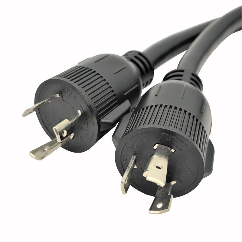 Parkworld 62732 Combiner Adapter Cord, Generator (2) L5-30 Plug Male
