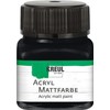 KREUL 75220 Acrylic Matt Paint, Black in 20 ml Glass,