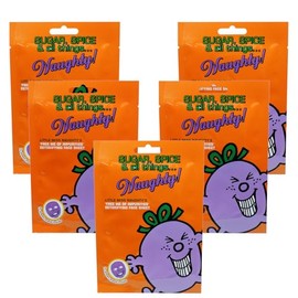Little Miss Sugar Spice & All Things Detoxifying Face Sheet Masks, Pack of 5, Hydrating, All Skin Types, 20 cm