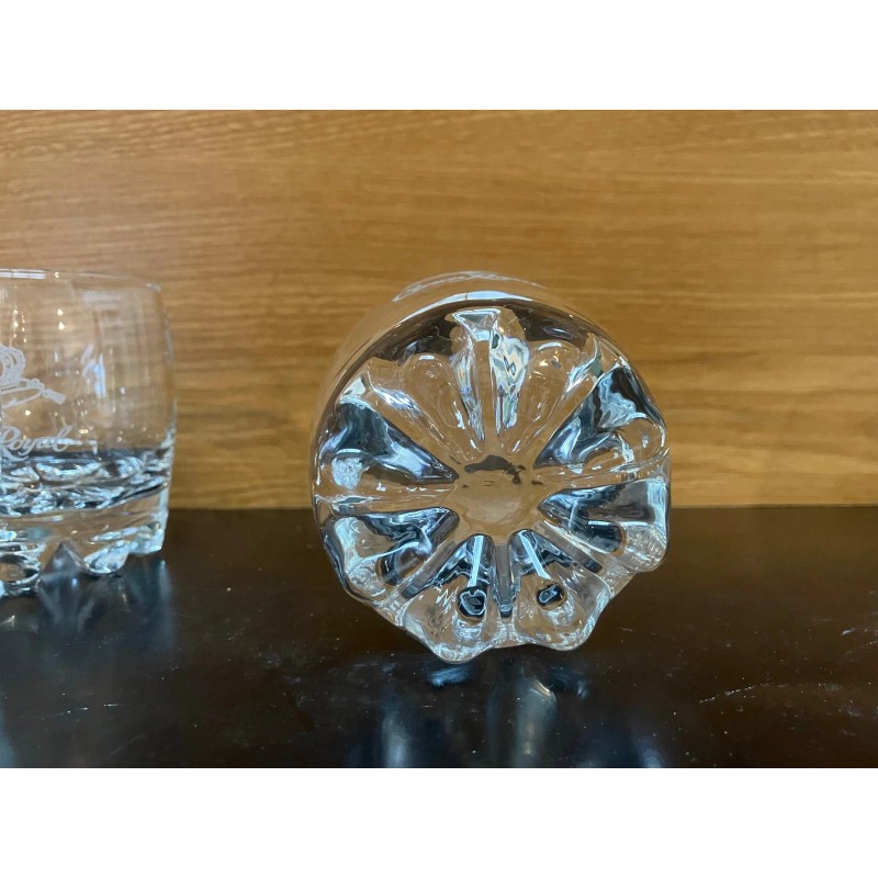 Crown Royal Canadian Whisky Rounded Glasses, New/Unused, Vintage