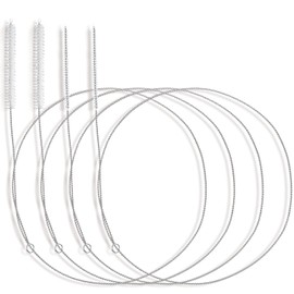 4 Pcs Extra Long Pipe Cleaners with Soft Nylon Bristles Head Cleaning Brush for Straw Tube Pipe Hose Bottle Refrigerator Drain, 1m/39in