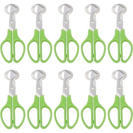 LATRAT 10 Pieces Quail Egg Slicer, Quail and Pigeon Egg Slicer, Tool Opener, Quail Eggs, Cracker for Home, Kitchen, Restaurant (Green)